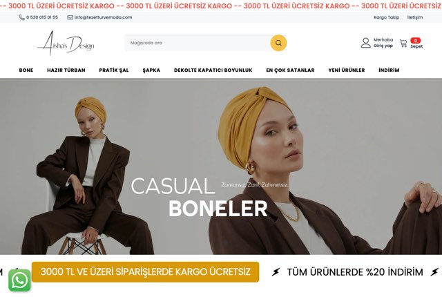 Aisha's Design — Shopify mağazası