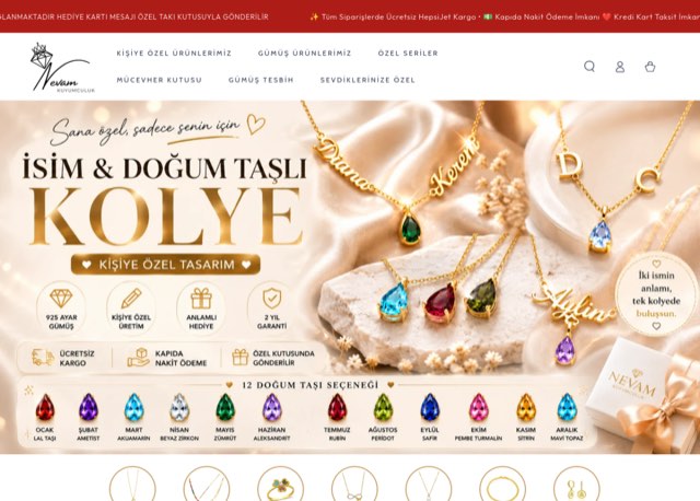 Nevam Kuyumculuk — Shopify mağazası