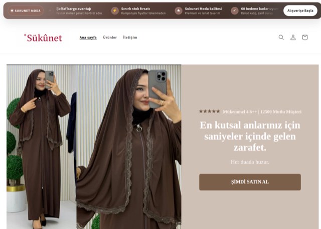 Sukunet Moda — Shopify mağazası